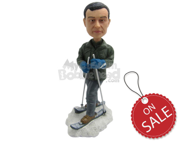 Custom Bobblehead Attractive Dude Skiing In Full Flow - Sports & Hobbies Skiing & Skating Personalized Bobblehead & Cake Topper Custom Bobblehead Attractive Dude Skiing In Full Flow - Sports & Hobbies Skiing & Skating Personalized Bobblehead & Cake Topper